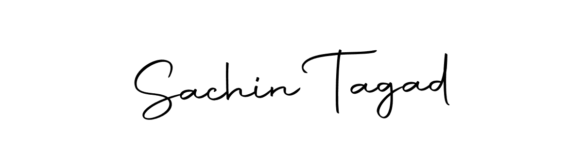 How to make Sachin Tagad name signature. Use Autography-DOLnW style for creating short signs online. This is the latest handwritten sign. Sachin Tagad signature style 10 images and pictures png