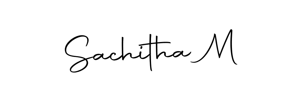 Design your own signature with our free online signature maker. With this signature software, you can create a handwritten (Autography-DOLnW) signature for name Sachitha M. Sachitha M signature style 10 images and pictures png