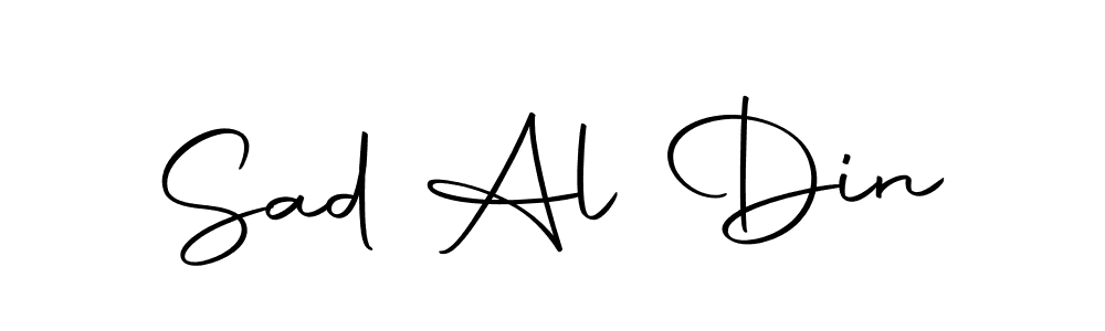 You should practise on your own different ways (Autography-DOLnW) to write your name (Sad Al Din) in signature. don't let someone else do it for you. Sad Al Din signature style 10 images and pictures png