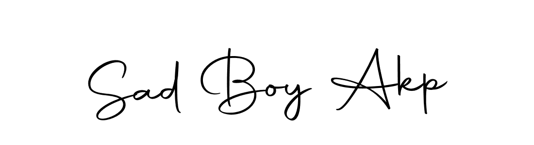 How to make Sad Boy Akp name signature. Use Autography-DOLnW style for creating short signs online. This is the latest handwritten sign. Sad Boy Akp signature style 10 images and pictures png