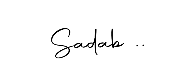 Make a beautiful signature design for name Sadab ... With this signature (Autography-DOLnW) style, you can create a handwritten signature for free. Sadab .. signature style 10 images and pictures png