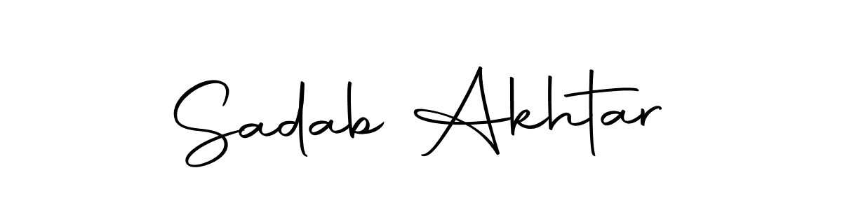 Design your own signature with our free online signature maker. With this signature software, you can create a handwritten (Autography-DOLnW) signature for name Sadab Akhtar. Sadab Akhtar signature style 10 images and pictures png