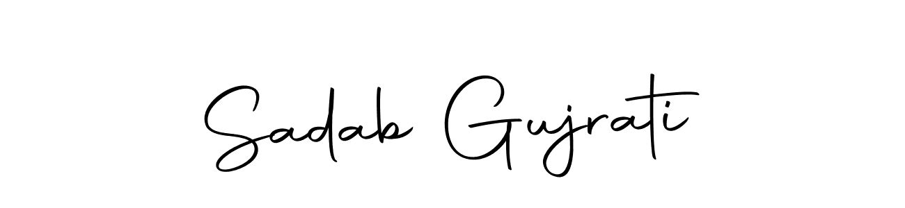 Design your own signature with our free online signature maker. With this signature software, you can create a handwritten (Autography-DOLnW) signature for name Sadab Gujrati. Sadab Gujrati signature style 10 images and pictures png