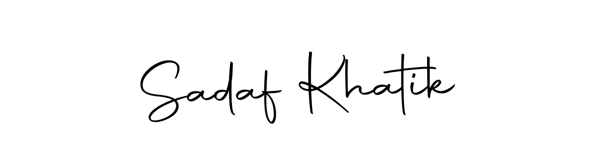 It looks lik you need a new signature style for name Sadaf Khatik. Design unique handwritten (Autography-DOLnW) signature with our free signature maker in just a few clicks. Sadaf Khatik signature style 10 images and pictures png