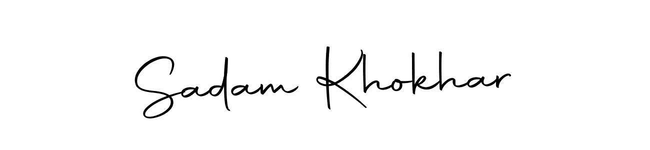 if you are searching for the best signature style for your name Sadam Khokhar. so please give up your signature search. here we have designed multiple signature styles  using Autography-DOLnW. Sadam Khokhar signature style 10 images and pictures png