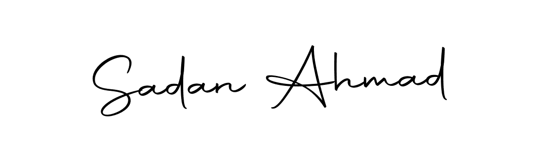 You should practise on your own different ways (Autography-DOLnW) to write your name (Sadan Ahmad) in signature. don't let someone else do it for you. Sadan Ahmad signature style 10 images and pictures png