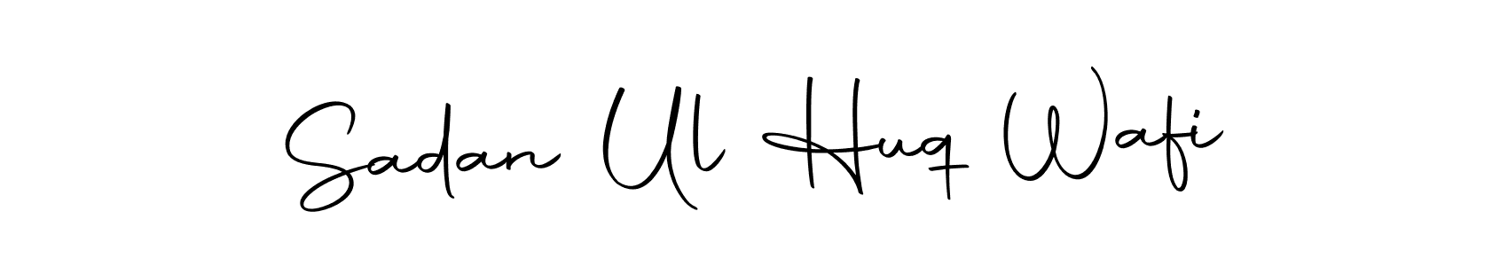 You should practise on your own different ways (Autography-DOLnW) to write your name (Sadan Ul Huq Wafi) in signature. don't let someone else do it for you. Sadan Ul Huq Wafi signature style 10 images and pictures png
