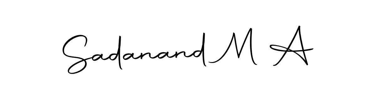 Here are the top 10 professional signature styles for the name Sadanand M A. These are the best autograph styles you can use for your name. Sadanand M A signature style 10 images and pictures png