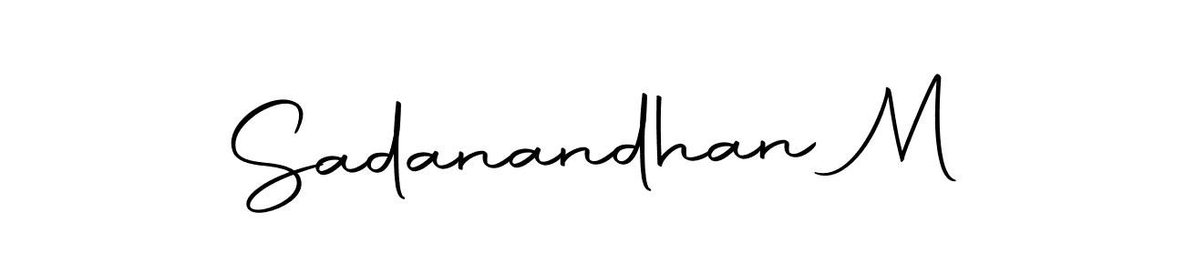 The best way (Autography-DOLnW) to make a short signature is to pick only two or three words in your name. The name Sadanandhan M include a total of six letters. For converting this name. Sadanandhan M signature style 10 images and pictures png