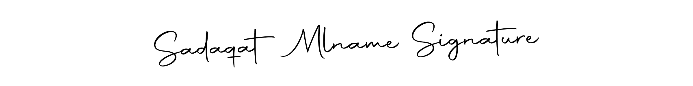 Make a beautiful signature design for name Sadaqat Mlname Signature. With this signature (Autography-DOLnW) style, you can create a handwritten signature for free. Sadaqat Mlname Signature signature style 10 images and pictures png