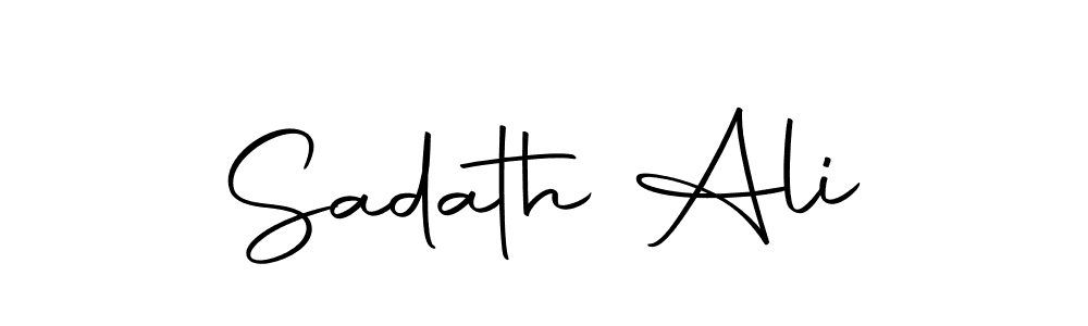 How to make Sadath Ali name signature. Use Autography-DOLnW style for creating short signs online. This is the latest handwritten sign. Sadath Ali signature style 10 images and pictures png