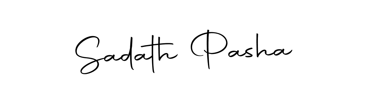 How to make Sadath Pasha name signature. Use Autography-DOLnW style for creating short signs online. This is the latest handwritten sign. Sadath Pasha signature style 10 images and pictures png