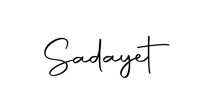 Make a beautiful signature design for name Sadayet. With this signature (Autography-DOLnW) style, you can create a handwritten signature for free. Sadayet signature style 10 images and pictures png