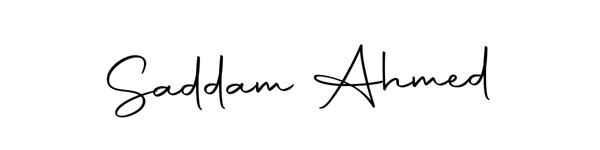 Make a beautiful signature design for name Saddam Ahmed. Use this online signature maker to create a handwritten signature for free. Saddam Ahmed signature style 10 images and pictures png