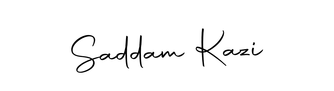 Use a signature maker to create a handwritten signature online. With this signature software, you can design (Autography-DOLnW) your own signature for name Saddam Kazi. Saddam Kazi signature style 10 images and pictures png