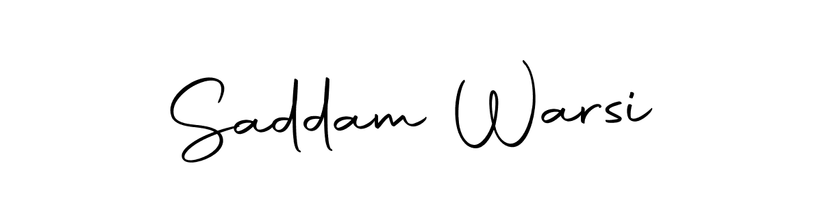 You should practise on your own different ways (Autography-DOLnW) to write your name (Saddam Warsi) in signature. don't let someone else do it for you. Saddam Warsi signature style 10 images and pictures png