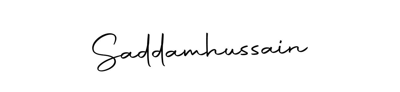 Make a beautiful signature design for name Saddamhussain. Use this online signature maker to create a handwritten signature for free. Saddamhussain signature style 10 images and pictures png