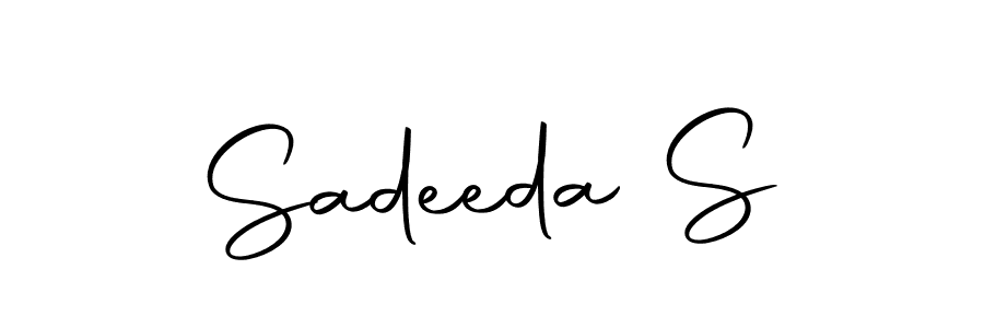 The best way (Autography-DOLnW) to make a short signature is to pick only two or three words in your name. The name Sadeeda S include a total of six letters. For converting this name. Sadeeda S signature style 10 images and pictures png