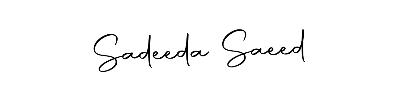 How to make Sadeeda Saeed signature? Autography-DOLnW is a professional autograph style. Create handwritten signature for Sadeeda Saeed name. Sadeeda Saeed signature style 10 images and pictures png