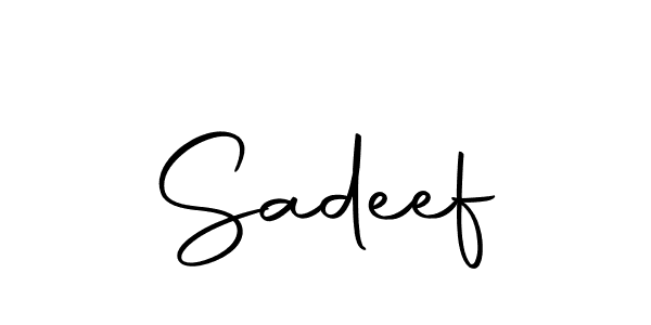 Use a signature maker to create a handwritten signature online. With this signature software, you can design (Autography-DOLnW) your own signature for name Sadeef. Sadeef signature style 10 images and pictures png