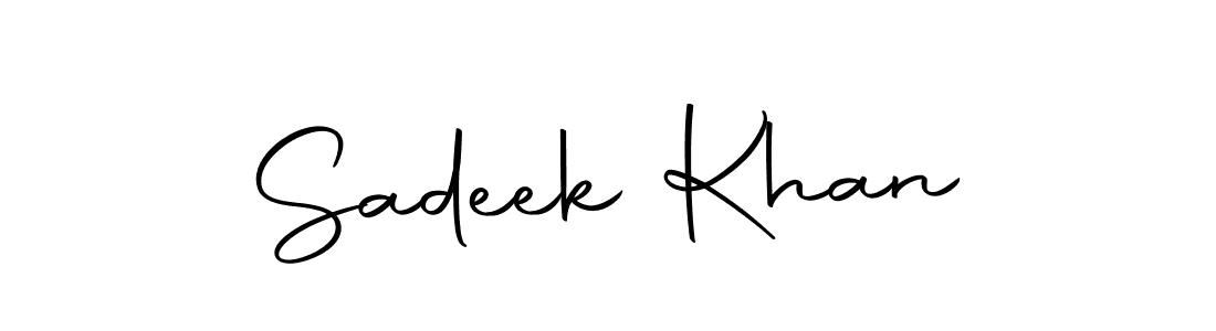 The best way (Autography-DOLnW) to make a short signature is to pick only two or three words in your name. The name Sadeek Khan include a total of six letters. For converting this name. Sadeek Khan signature style 10 images and pictures png