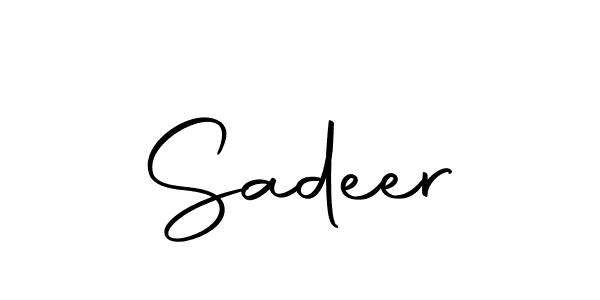 You should practise on your own different ways (Autography-DOLnW) to write your name (Sadeer) in signature. don't let someone else do it for you. Sadeer signature style 10 images and pictures png