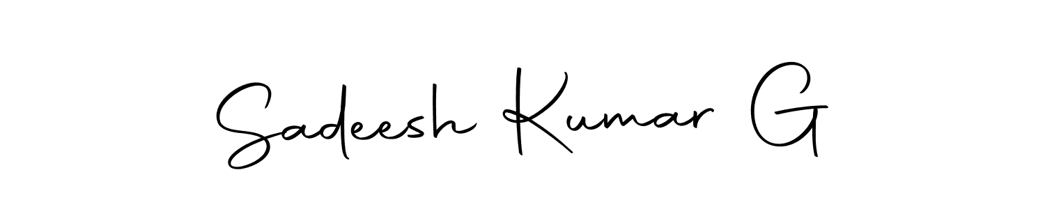 Design your own signature with our free online signature maker. With this signature software, you can create a handwritten (Autography-DOLnW) signature for name Sadeesh Kumar G. Sadeesh Kumar G signature style 10 images and pictures png