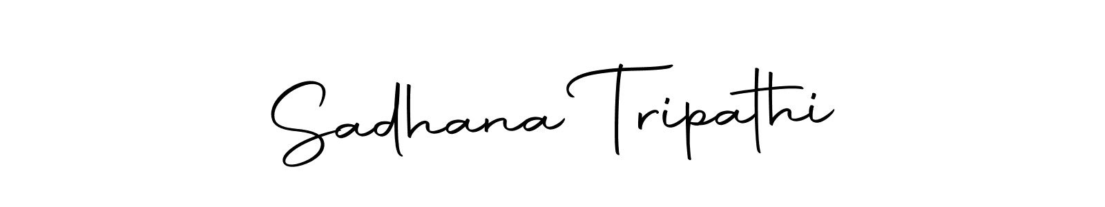How to make Sadhana Tripathi name signature. Use Autography-DOLnW style for creating short signs online. This is the latest handwritten sign. Sadhana Tripathi signature style 10 images and pictures png