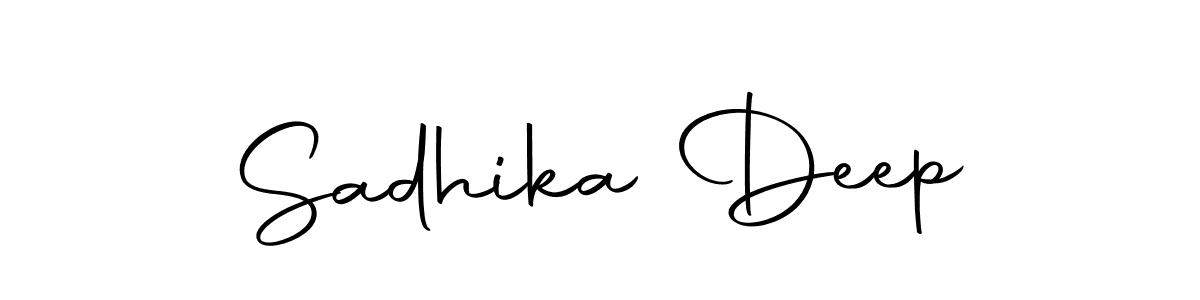 The best way (Autography-DOLnW) to make a short signature is to pick only two or three words in your name. The name Sadhika Deep include a total of six letters. For converting this name. Sadhika Deep signature style 10 images and pictures png