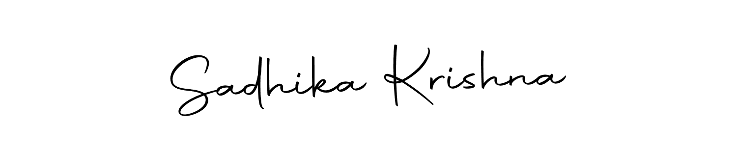 Sadhika Krishna stylish signature style. Best Handwritten Sign (Autography-DOLnW) for my name. Handwritten Signature Collection Ideas for my name Sadhika Krishna. Sadhika Krishna signature style 10 images and pictures png