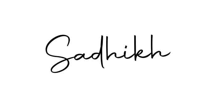 Create a beautiful signature design for name Sadhikh. With this signature (Autography-DOLnW) fonts, you can make a handwritten signature for free. Sadhikh signature style 10 images and pictures png