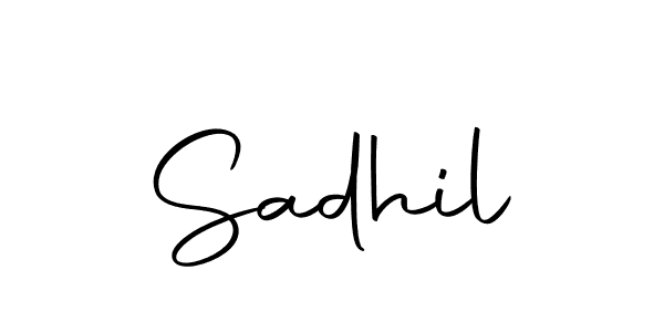 Make a beautiful signature design for name Sadhil. Use this online signature maker to create a handwritten signature for free. Sadhil signature style 10 images and pictures png
