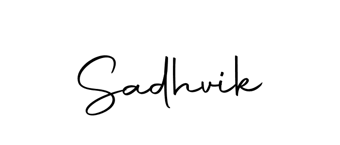 Make a beautiful signature design for name Sadhvik. Use this online signature maker to create a handwritten signature for free. Sadhvik signature style 10 images and pictures png