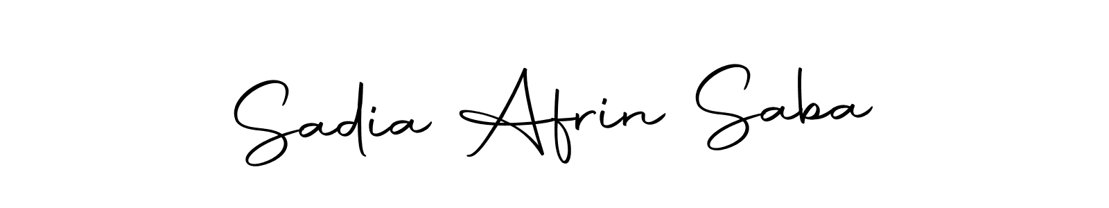 Create a beautiful signature design for name Sadia Afrin Saba. With this signature (Autography-DOLnW) fonts, you can make a handwritten signature for free. Sadia Afrin Saba signature style 10 images and pictures png