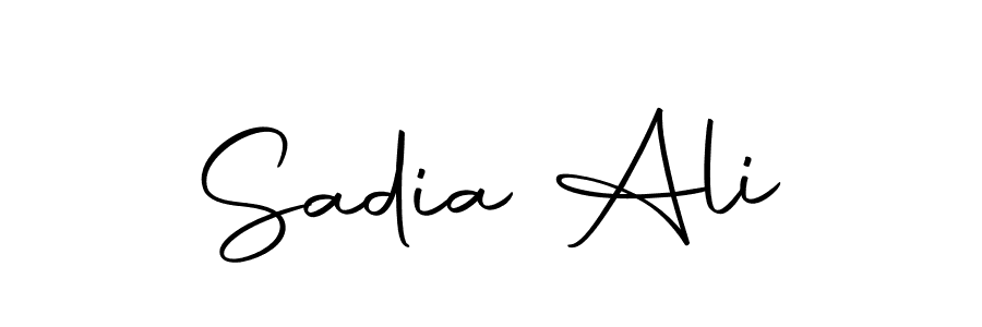 How to make Sadia Ali name signature. Use Autography-DOLnW style for creating short signs online. This is the latest handwritten sign. Sadia Ali signature style 10 images and pictures png