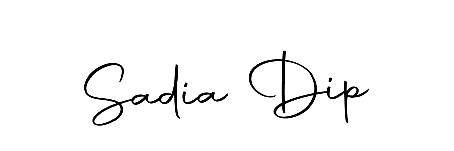 if you are searching for the best signature style for your name Sadia Dip. so please give up your signature search. here we have designed multiple signature styles  using Autography-DOLnW. Sadia Dip signature style 10 images and pictures png