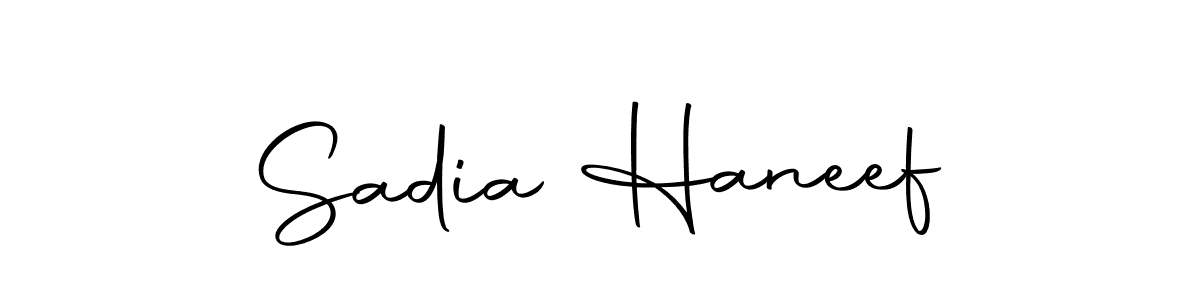 Also we have Sadia Haneef name is the best signature style. Create professional handwritten signature collection using Autography-DOLnW autograph style. Sadia Haneef signature style 10 images and pictures png