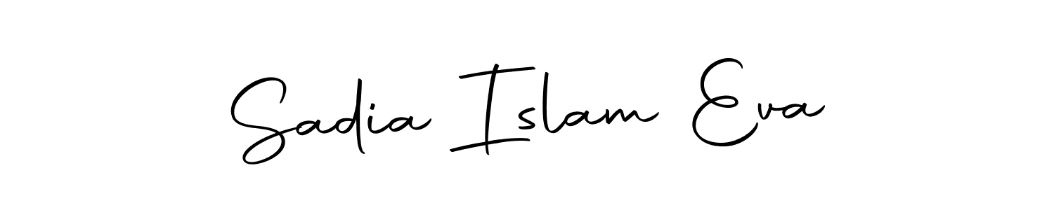 Create a beautiful signature design for name Sadia Islam Eva. With this signature (Autography-DOLnW) fonts, you can make a handwritten signature for free. Sadia Islam Eva signature style 10 images and pictures png