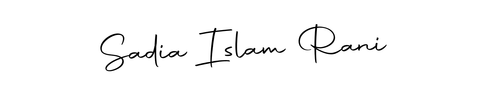 You should practise on your own different ways (Autography-DOLnW) to write your name (Sadia Islam Rani) in signature. don't let someone else do it for you. Sadia Islam Rani signature style 10 images and pictures png