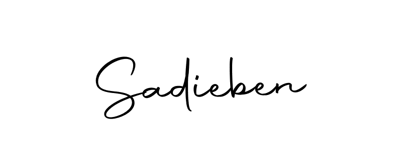 You should practise on your own different ways (Autography-DOLnW) to write your name (Sadieben) in signature. don't let someone else do it for you. Sadieben signature style 10 images and pictures png
