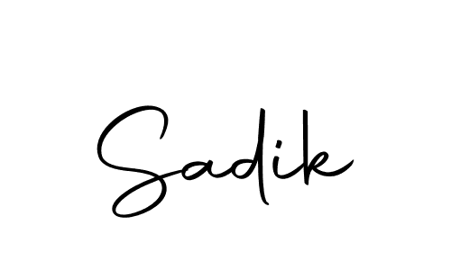 Sadik stylish signature style. Best Handwritten Sign (Autography-DOLnW) for my name. Handwritten Signature Collection Ideas for my name Sadik. Sadik signature style 10 images and pictures png