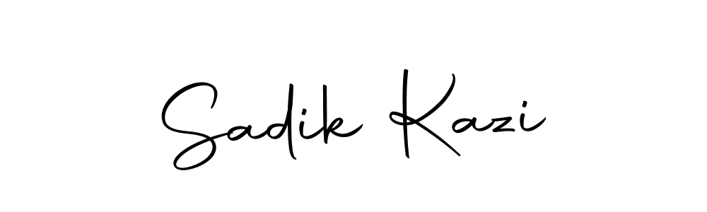 How to make Sadik Kazi name signature. Use Autography-DOLnW style for creating short signs online. This is the latest handwritten sign. Sadik Kazi signature style 10 images and pictures png