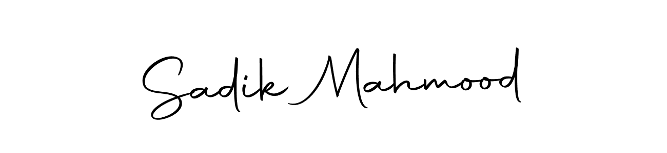 Create a beautiful signature design for name Sadik Mahmood. With this signature (Autography-DOLnW) fonts, you can make a handwritten signature for free. Sadik Mahmood signature style 10 images and pictures png