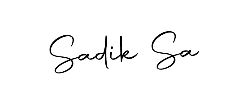 Sadik Sa stylish signature style. Best Handwritten Sign (Autography-DOLnW) for my name. Handwritten Signature Collection Ideas for my name Sadik Sa. Sadik Sa signature style 10 images and pictures png