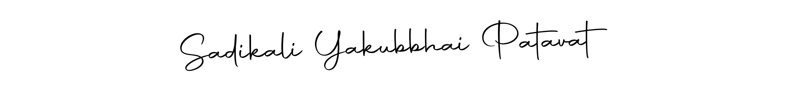 This is the best signature style for the Sadikali Yakubbhai Patavat name. Also you like these signature font (Autography-DOLnW). Mix name signature. Sadikali Yakubbhai Patavat signature style 10 images and pictures png