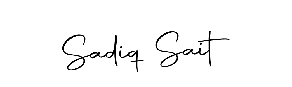 How to make Sadiq Sait name signature. Use Autography-DOLnW style for creating short signs online. This is the latest handwritten sign. Sadiq Sait signature style 10 images and pictures png