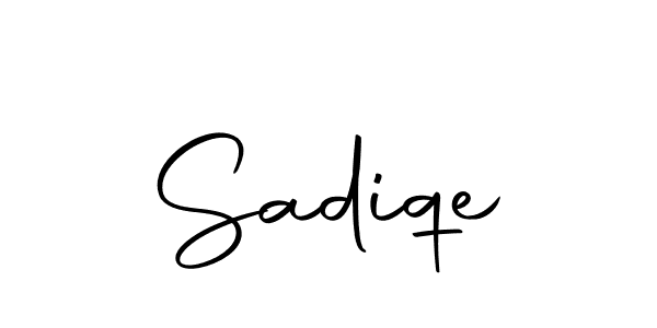 Create a beautiful signature design for name Sadiqe. With this signature (Autography-DOLnW) fonts, you can make a handwritten signature for free. Sadiqe signature style 10 images and pictures png