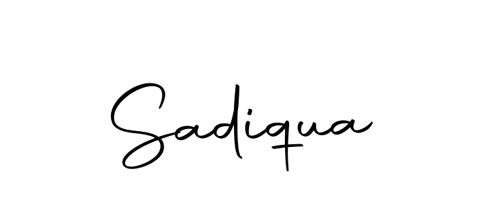 Design your own signature with our free online signature maker. With this signature software, you can create a handwritten (Autography-DOLnW) signature for name Sadiqua. Sadiqua signature style 10 images and pictures png