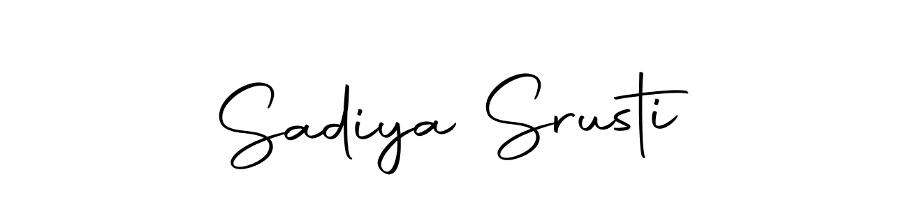 Create a beautiful signature design for name Sadiya Srusti. With this signature (Autography-DOLnW) fonts, you can make a handwritten signature for free. Sadiya Srusti signature style 10 images and pictures png