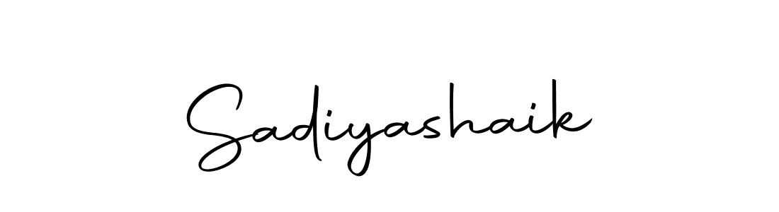 Make a short Sadiyashaik signature style. Manage your documents anywhere anytime using Autography-DOLnW. Create and add eSignatures, submit forms, share and send files easily. Sadiyashaik signature style 10 images and pictures png